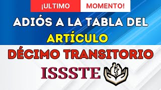 REFORMA AL ARTÍCULO DÉCIMO TRANSITORIO DE LA LEY DEL ISSSTE  REDUCEN EDAD PARA JUBILARSE  NOV 2024 [upl. by Llehsor238]