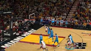 Miami Heat vs Oklahoma City AmericanAirlines Arena 02142012 NBA2K13 forecast [upl. by Heyman]