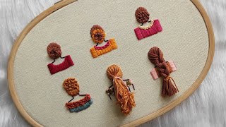 6 Easy Hair Embroidery Tutorial ❤️ Step by step tutorial for Beginners  Embroidery by Gossamer [upl. by Germaun]