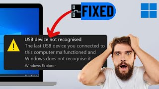 FIX quotUSB Device Not Recognizedquot Windows 1011  USB Device Not Showing Up [upl. by Tjon]