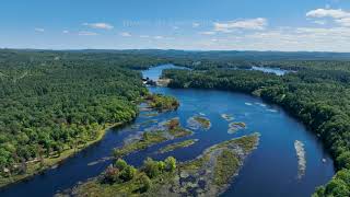 A quick flyover of parts of the Raquette River in St Lawrence County NY [upl. by Olinde]