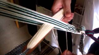 Tablet Weaving Lesson 1  Simple Diamond pattern in backstrap method [upl. by Lovato681]