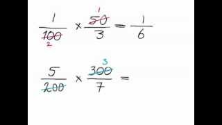 SGR rekenen met breuken 29  Vermenigvuldigen van twee breuken met wegstrepen [upl. by Gelman377]