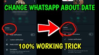 How To Change WhatsApp About Date To 20 January 1970  StepbyStep Process [upl. by Llerroj]