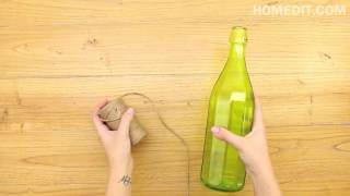 Simple DIY Bottle Centerpiece [upl. by Broida]