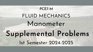 Fluid Mechanics  Manometer Problems [upl. by Beitz]