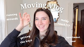 Moving Vlog  shopping getting the keys and empty apartment tour [upl. by Brookner304]