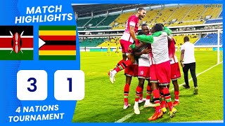 KENYA BEATS ZIMBABWE IN FINALS Olunga All GOALS Full HIGHLIGHTS Kenya Harambee Stars vs Zimbabwe [upl. by Gatian]