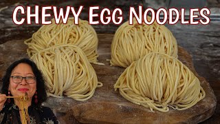 How To Make Chinese Egg Noodles At Home Easy to Get a Chewy Texture [upl. by Nhoj]