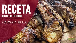 COSTILLAS DE CERDO ASADAS EN LA PARRILLA  Cómo Hacer Costillas de Cerdo Asadas  Nuestro Mesón [upl. by Aivataj]