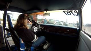 Lisa Caldwells huge 3 gear wheelstand in car [upl. by Drofxer491]