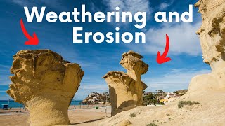 Difference between Weathering and Erosion [upl. by Cruce691]