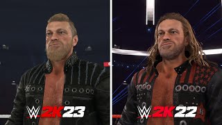 WWE 2K23 vs WWE 2K22 Graphics Comparison [upl. by Britney135]