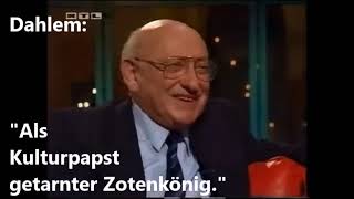 Marcel ReichRanicki Eigentlich Zotenkönig Als Kulturpapst getarnt [upl. by Ninaj98]