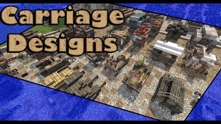 Minecraft Medieval Covered WagonCarriage Designs [upl. by Bonney313]