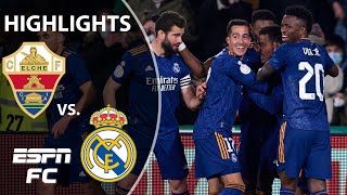 10man Real Madrid edges Elche in extra time THRILLER  Copa del Rey Highlights  ESPN FC [upl. by Aihsinyt]