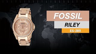 Reloj Fossil ES2811 Riley Para Mujer Color Oro Rosa acero inoxidable [upl. by Brunhilde]