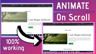 Animate On Scroll  Add CSS Animations On Page Scroll using jQuery on Website [upl. by Dody476]