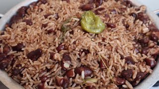 HOW TO MAKE JAMAICAN RICE PEAS  CARIBBEAN RICE amp PEAS [upl. by Nylinnej]