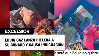 Eduin Caz le lanza una hielera a su cuñado durante un concierto y causa indignación [upl. by Omolhs]