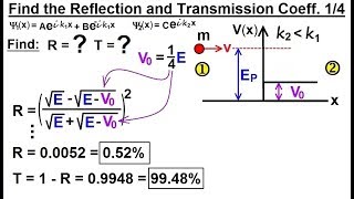 Physics  Ch 66 Ch 4 Quantum Mechanics Schrodinger Eqn 71 of 92 R T V014E Ex 1 of 4 [upl. by Leroy]