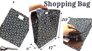 Shopping bag with zipper Tote bag making with leftover fabric zip wala bag bnana btaye [upl. by Ilise]