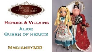 Disney store Fairytale designer collection Alice and Queen of Hearts Doll review [upl. by Drofdarb]