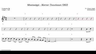 Mississippi  Werner Theunissen 1969 Trumpet Bb Sheet music [upl. by Htenywg]