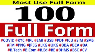 Most use full form  Full Forms List  Abbreviations  Stands for  GK questions fullform gk [upl. by Acireh]