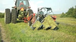 Square Baling and Stooking in Saskatchewan Allied stooker [upl. by Bekki619]