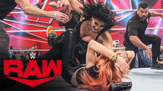 Becky Lynch and Rhea Ripley engage in a massive brawl Raw highlights April 1 2024 [upl. by Leidag228]