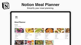 Notion Meal Planner Simplify Meal Planning for Healthy Eating [upl. by Adama]