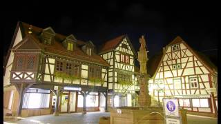 ErbachMichelstadt HD Eine Fachwerktour bei Nacht durch die historische Altstadt [upl. by Bunch]