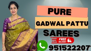 Pure Gadwal Pattu Sarees giveaway gift freeshipping  Sree Nava Media  9515222071 [upl. by Catlin162]