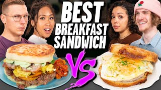 Who Can Make The Best Breakfast Sandwich [upl. by Ahsinrev]