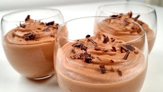 Only 2 Ingredient Chocolate Mousse Recipe In 15 Minutes [upl. by Kcirdehs]