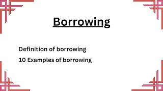 Borrowing with Examples  Word Formation [upl. by Enedan593]