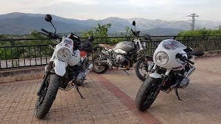 Motosx1000 Test BMW NineT Urban GS NineT Racer y NineT Scrambler [upl. by Ecirehc396]