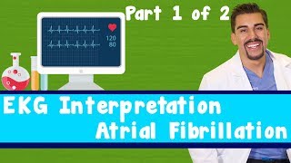 EKG interpretation Atrial Fibrillation Part 1 of 2 [upl. by Stilu]