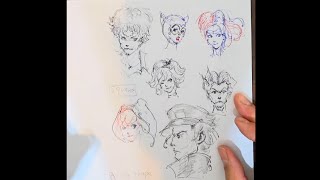 doodle faces and portraits using bridgman method [upl. by Poppo137]