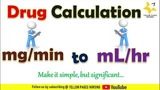 Drug calculation for Nurses  Converting mgmin to mLhour  Using infusion pump Part4 [upl. by Anailuy74]