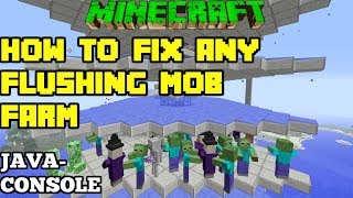 How To Fix Any Flushing Mob Farm In Minecraft Tutorial PC Xbox Ps4 Ps3 [upl. by Arehsat811]