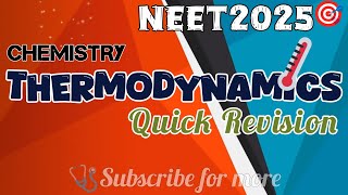 Thermodynamics class 11 Chemistry  One shot  🎯neet2025 neet quickrevision [upl. by Rosane123]