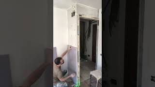 🔥 Drywall Pegado Directamente con Pasta de Agarre para Aplomar la Pared pladur reformas [upl. by Wheeler596]