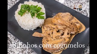 Bifinhos com cogumelos Molho especial [upl. by Lessirg]