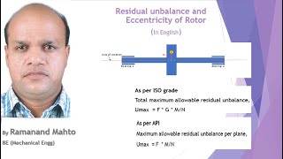 Residual unbalance and eccentricity of Rotor [upl. by Hebner]