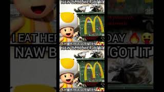 Toad’s Bad McDonalds mario supermario drmario nintendo luigi memes nintendocharacter [upl. by Severin]