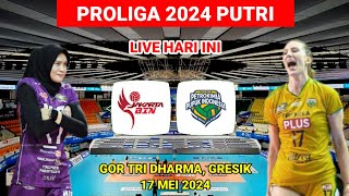 GRESIK PETROKIMIA vs JAKARTA BIN ¬Jadwal Siaran Langsung Proliga 2024 Putri Hari Ini Live Moji TV [upl. by Lehpar]