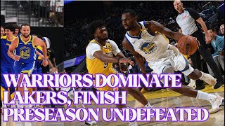 Warriors Dominate Lakers Finish Preseason Undefeated [upl. by Naxela]