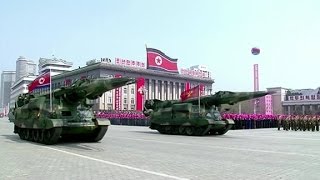 North Korea parades new missiles [upl. by Notsuoh]